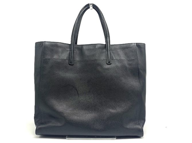 Borsa Tote Prada in pelle Saffiano nera Nero - vista 2