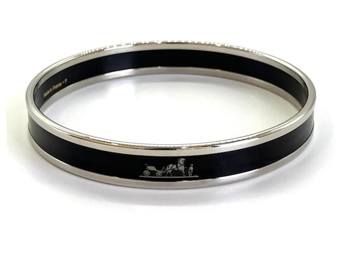 Hermès Bracciale Rigido Hermes Email PM Caleche Nero - vista 2