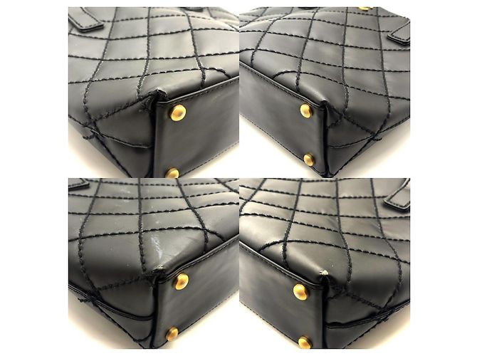 Borsa Tote Chanel Wild Stitch Coco Mark Nero - vista 3