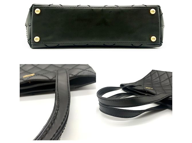 Borsa Tote Chanel Wild Stitch Coco Mark Nero - vista 4