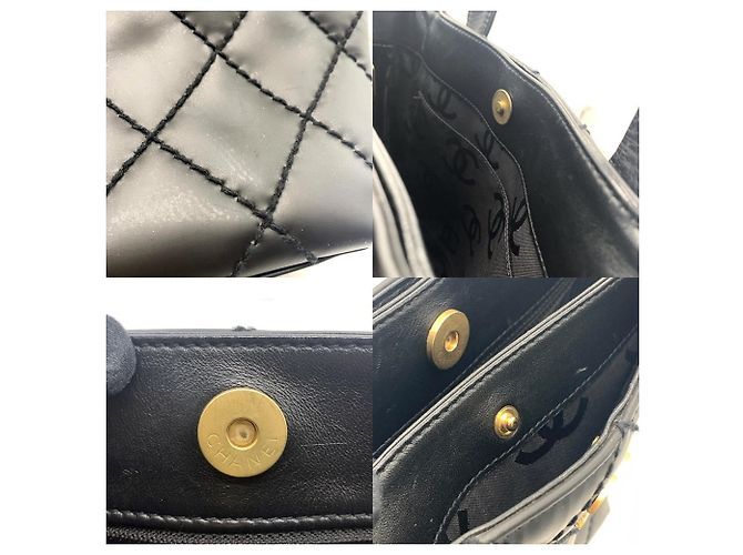 Borsa Tote Chanel Wild Stitch Coco Mark Nero - vista 6