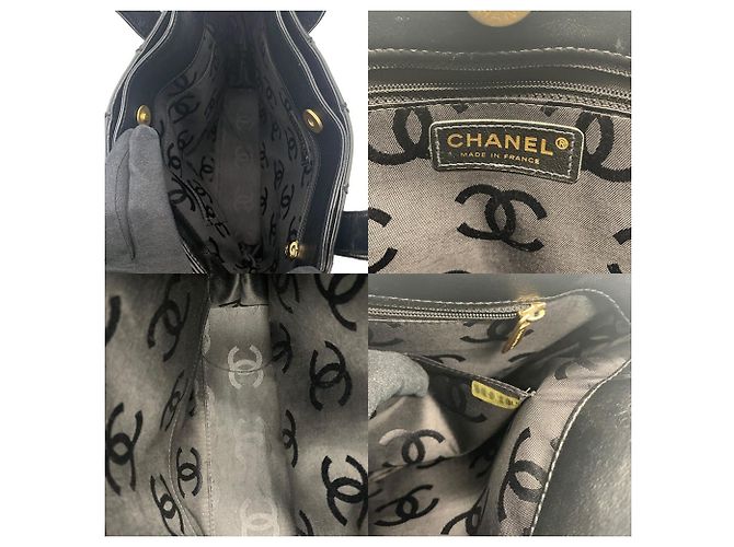 Borsa Tote Chanel Wild Stitch Coco Mark Nero - vista 7
