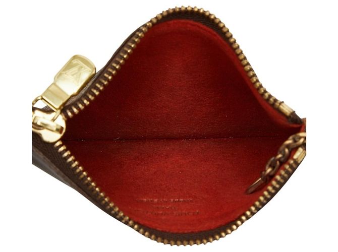 Louis Vuitton Damier Pochette Clé Portafoglio/Portamonete Marrone - vista 7