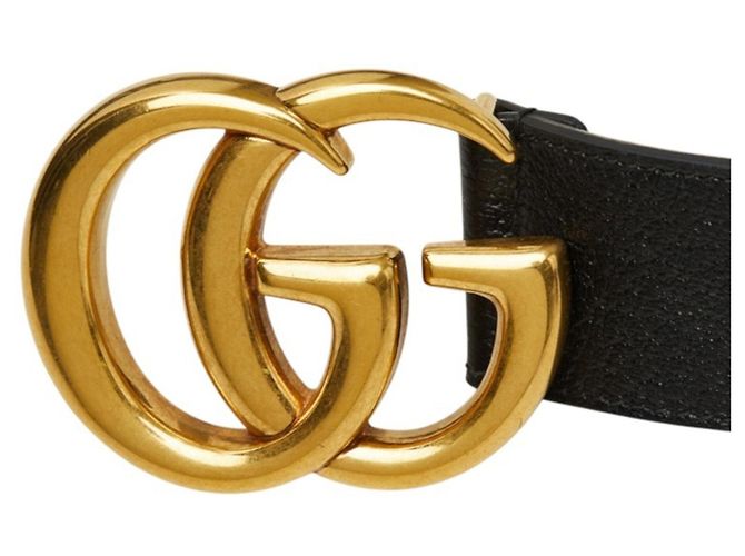 Gucci GG Marmont Ledergürtel Schwarz - Ansicht 4