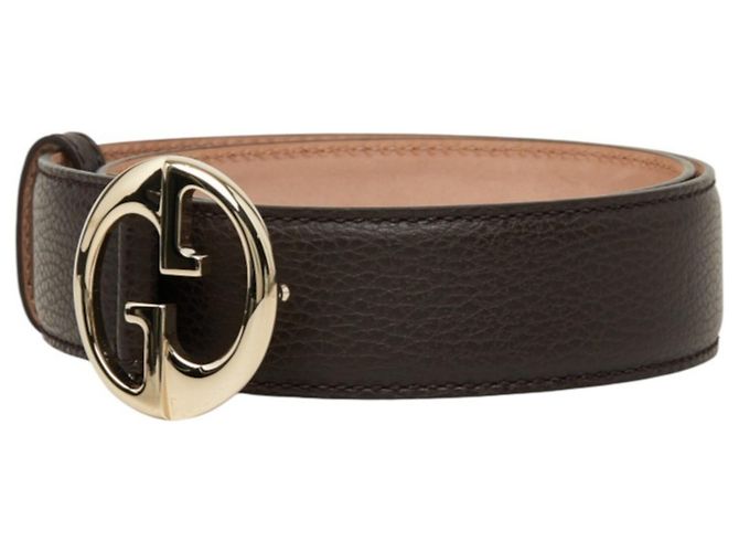 Gucci Gürtel mit GG Logo-Schnalle Braun Golden - Ansicht 2