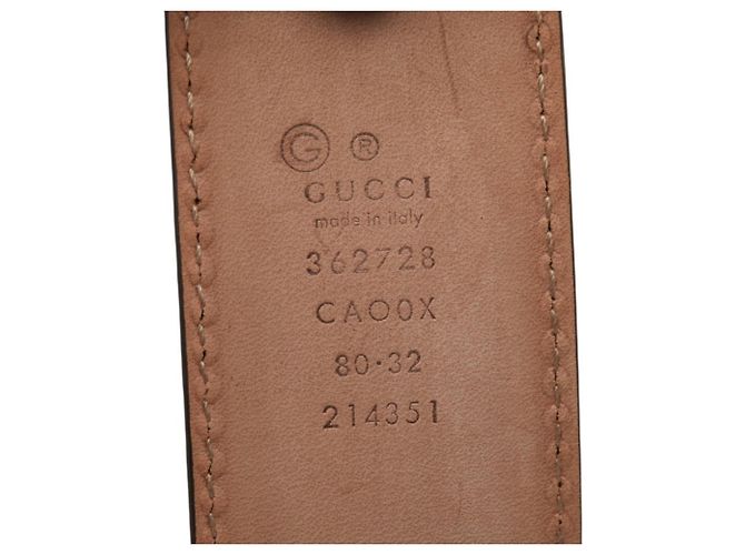 Gucci Gürtel mit GG Logo-Schnalle Braun Golden - Ansicht 5