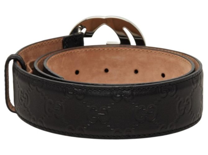 Gucci Guccissima Gürtel mit Interlocking G GG Schnalle Schwarz - Ansicht 3
