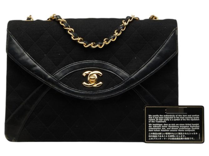 Chanel Vintage Matelassé Coco Mark Chain Schultertasche Schwarz - Ansicht 8