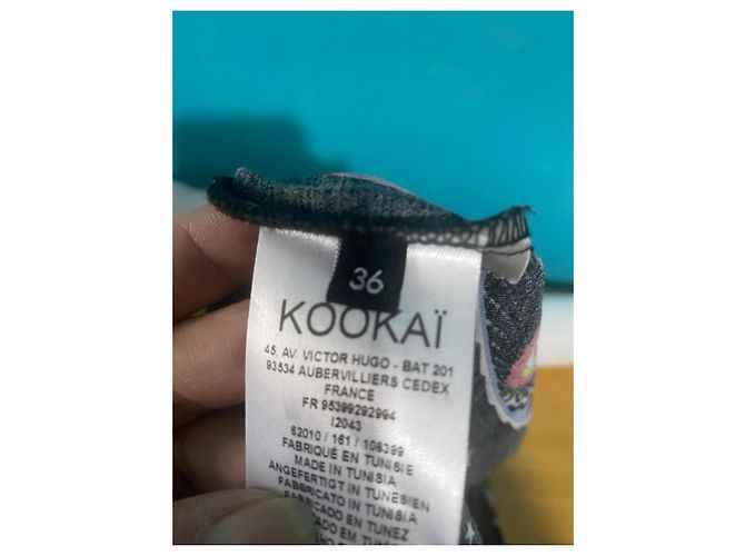 KOOKAÏ Top negro con estampado paisley y estrellas Multicolor - vista 7