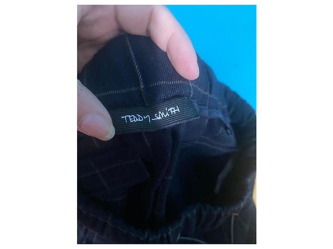 Teddy Smith karierte Hose Dunkelblau - Ansicht 6