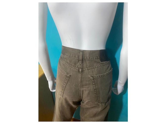 Autre Marque Pantaloni in cotone marrone Quinze Serge Blancs - vista 6