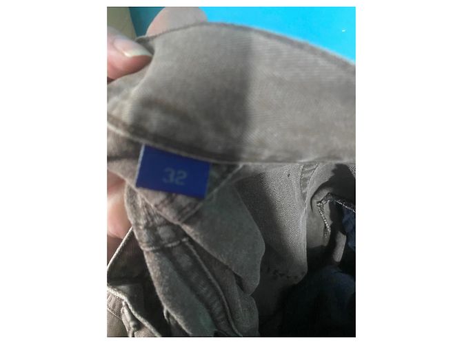 Autre Marque Pantaloni in cotone marrone Quinze Serge Blancs - vista 9