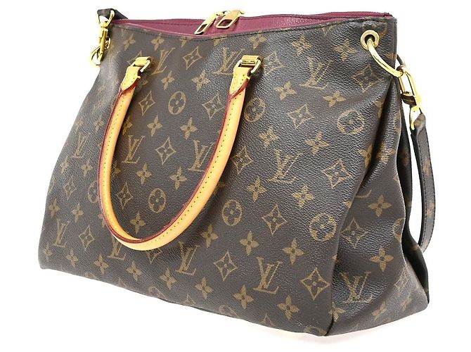 Louis Vuitton Pallas Tote Monogram Canvas with Leather MM Marrone - vista 3