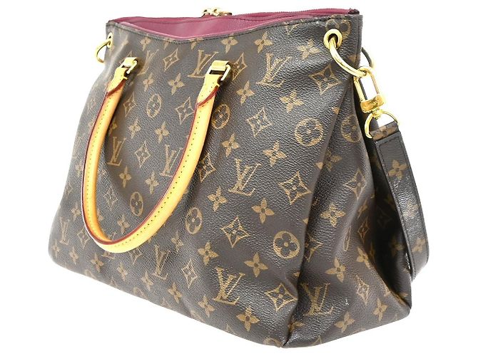 Louis Vuitton Pallas Tote Monogram Canvas with Leather MM Marrone - vista 4