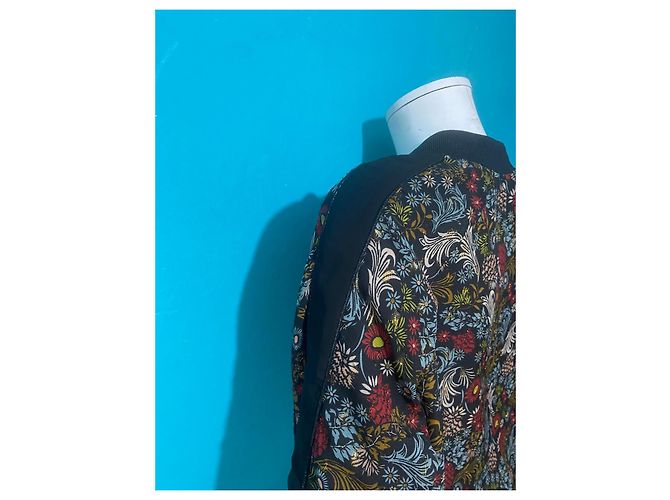 IKKS Bomberjacke mit Blumenprint Schwarz Rot Blau Mehrfarben Grün - Ansicht 5