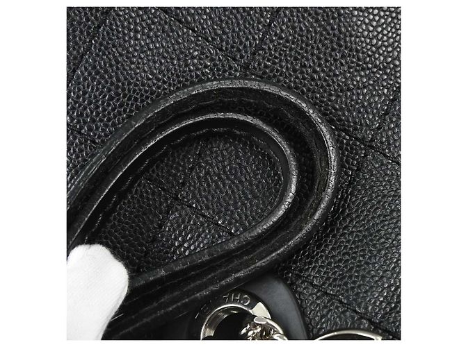 Chanel Fever Tote Quilted Caviar Medium Nero - vista 6