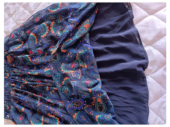 Abito Midi Tommy Hilfiger Paisley Blu e Arancione Verde Blu scuro - vista 5