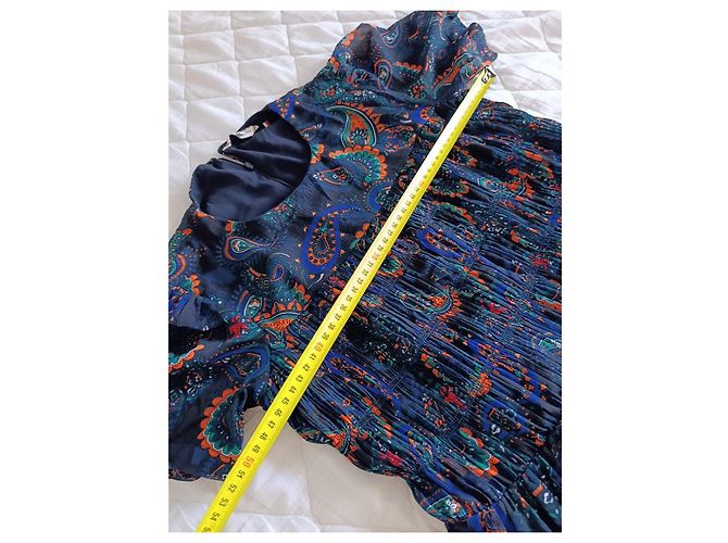 Abito Midi Tommy Hilfiger Paisley Blu e Arancione Verde Blu scuro - vista 7