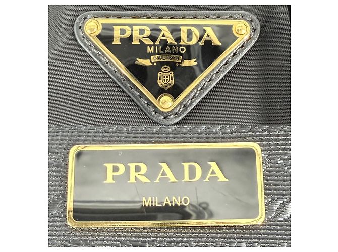 Prada Triangle Logo Tote Bag Schwarz - Ansicht 5