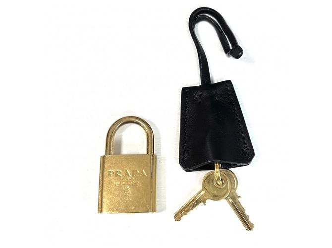 Prada Esplanade Bicolor Schultertasche Schwarz Khaki - Ansicht 10