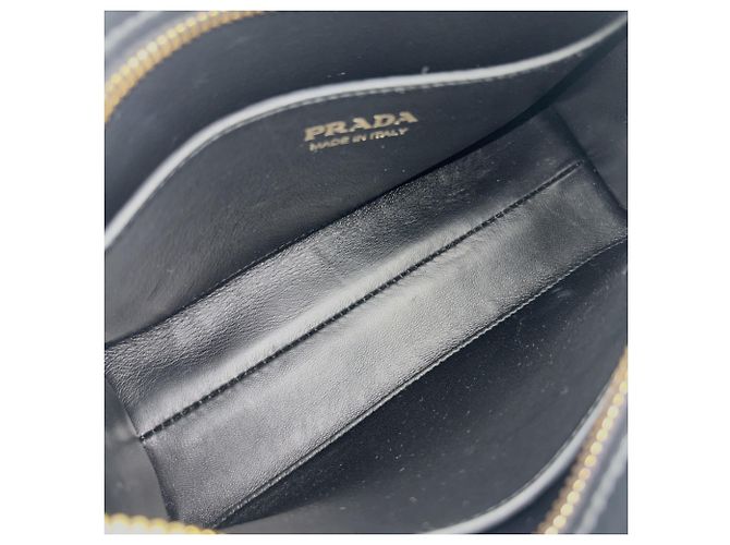Prada Esplanade Bicolor Schultertasche Schwarz Khaki - Ansicht 4