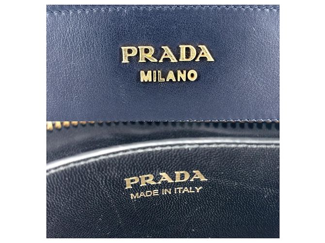 Prada Esplanade Bicolor Schultertasche Schwarz Khaki - Ansicht 5