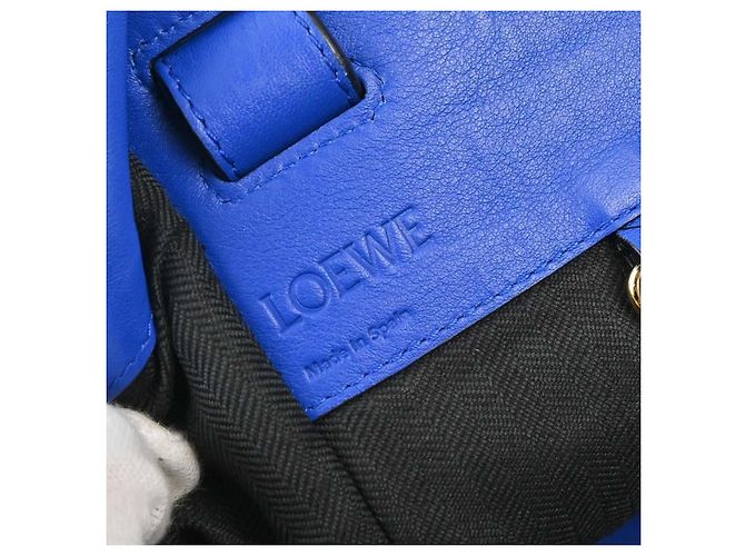 Loewe Hammock Leather Small Blu - vista 4