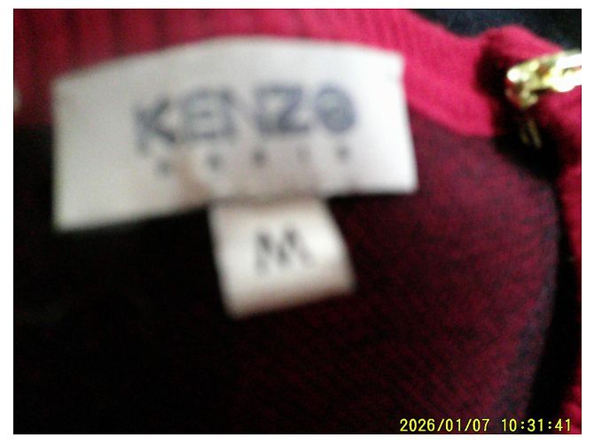 Kenzo Abito midi bicolore Nero Rosso - vista 8