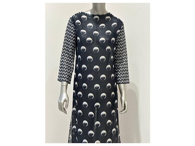 Louis Vuitton Marc Jacobs Kleid mit schwarzem Grafikprint Sz.36 gebraucht - Ansicht 2