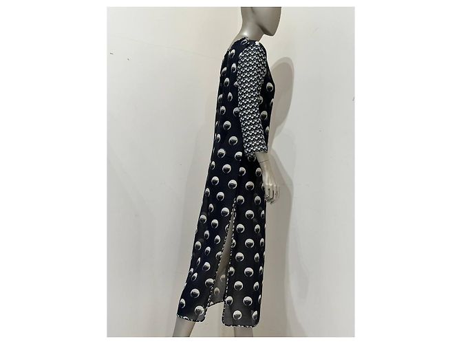 Louis Vuitton Marc Jacobs Kleid mit schwarzem Grafikprint Sz.36 gebraucht - Ansicht 3