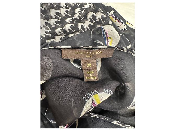 Louis Vuitton Marc Jacobs Kleid mit schwarzem Grafikprint Sz.36 gebraucht - Ansicht 6