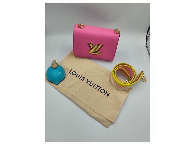 Louis Vuitton Twist MM Bolsa Couro Epi Rosa Fúcsia - vista 13