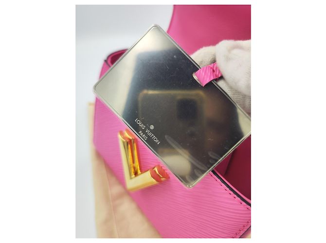 Louis Vuitton Twist MM Bolsa Couro Epi Rosa Fúcsia - vista 9
