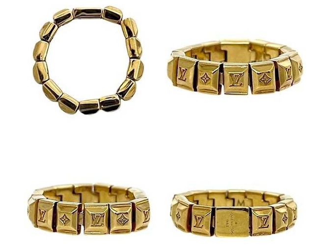 Louis Vuitton Bague Nanogram Tennis Ring D'oro - vista 2