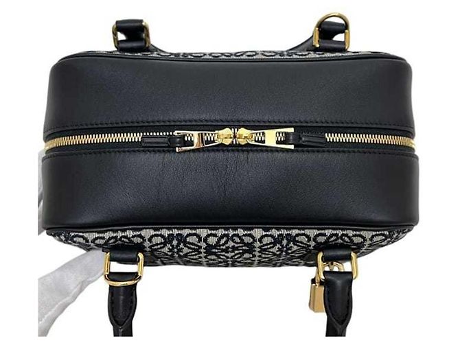 Borsa Loewe Amazona 19 Nero Blu navy - vista 5