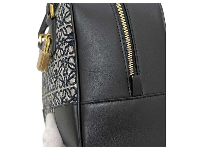 Borsa Loewe Amazona 19 Nero Blu navy - vista 6