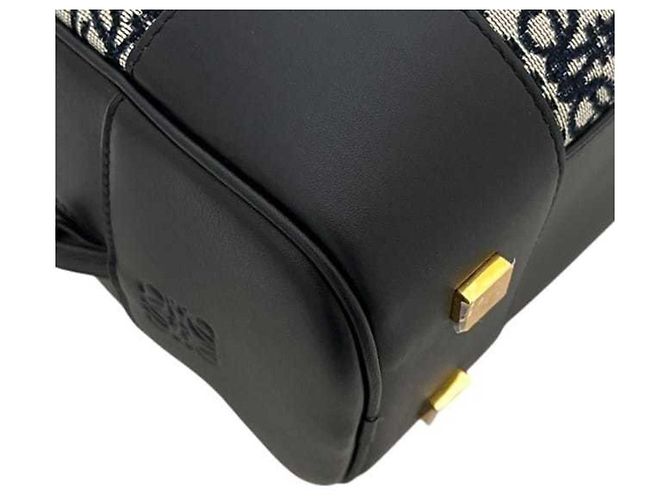 Borsa Loewe Amazona 19 Nero Blu navy - vista 7