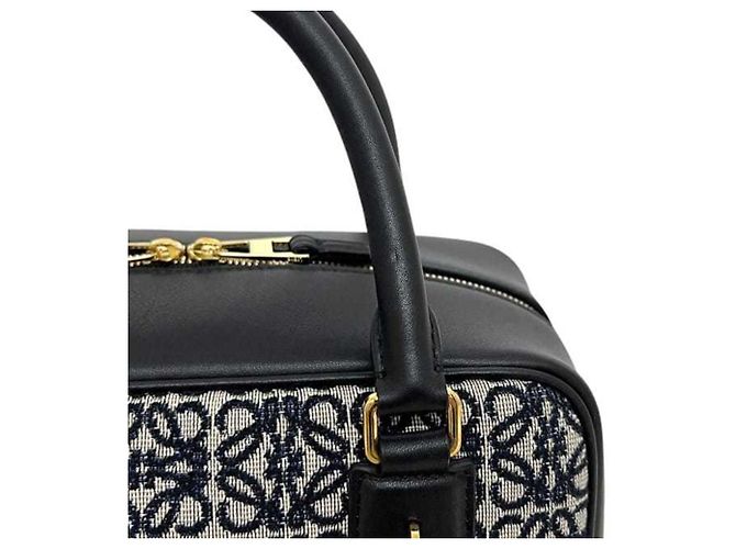 Borsa Loewe Amazona 19 Nero Blu navy - vista 8