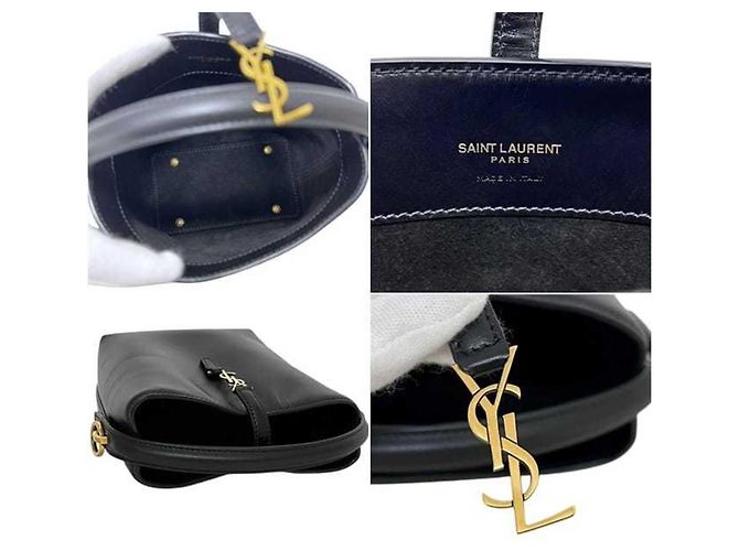 Borsa a tracolla mini bucket Yves Saint Laurent Paris Nero - vista 3