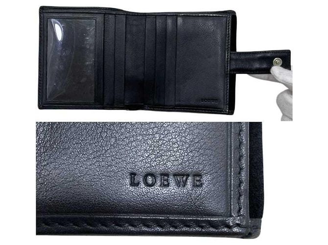 Cartera bi-fold Loewe negra Negro - vista 2