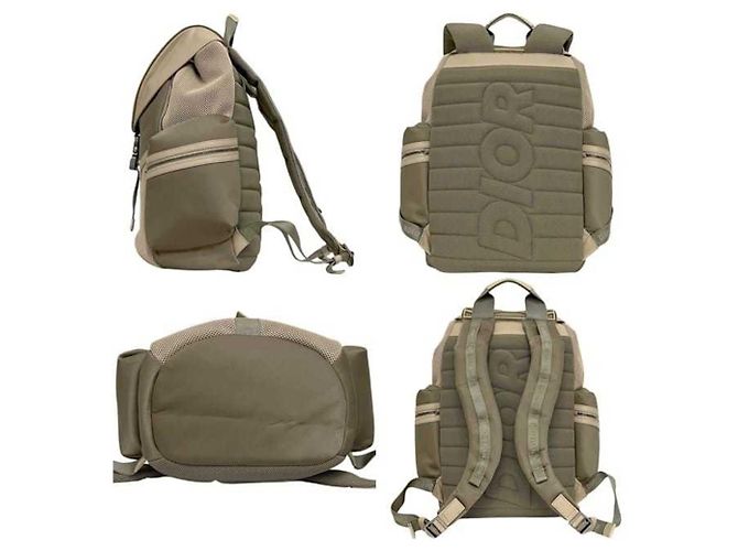 Zaino Christian Dior Cobra Beige Cachi - vista 2