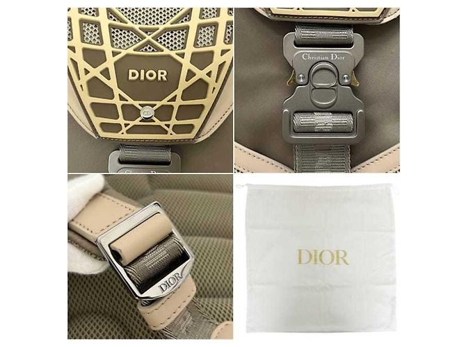 Zaino Christian Dior Cobra Beige Cachi - vista 4