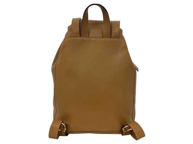 Salvatore Ferragamo Brown and Camel Leather Backpack - view 10
