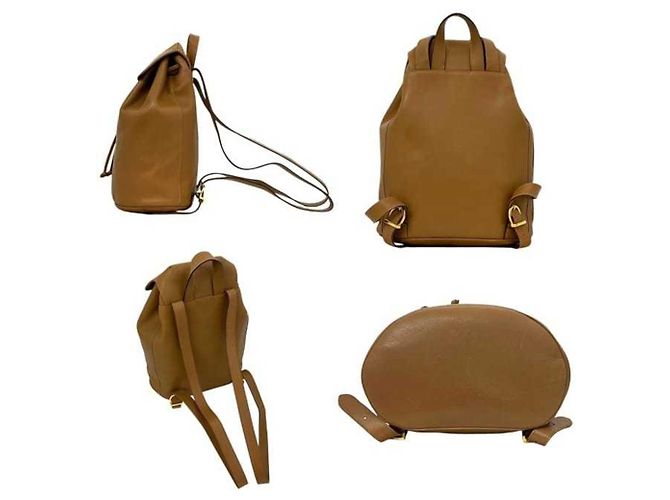 Salvatore Ferragamo Brown and Camel Leather Backpack - view 2