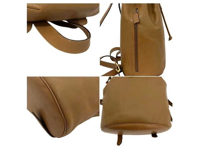 Salvatore Ferragamo Brown and Camel Leather Backpack - view 6