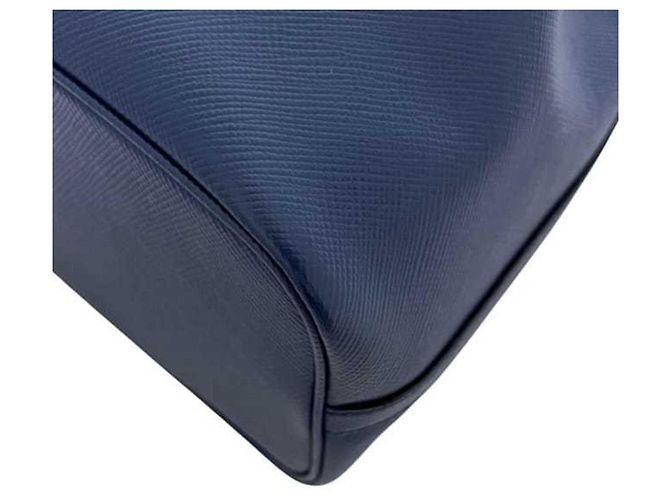 Borsa a tracolla Prada in pelle Saffiano Azzurro Blue - vista 4