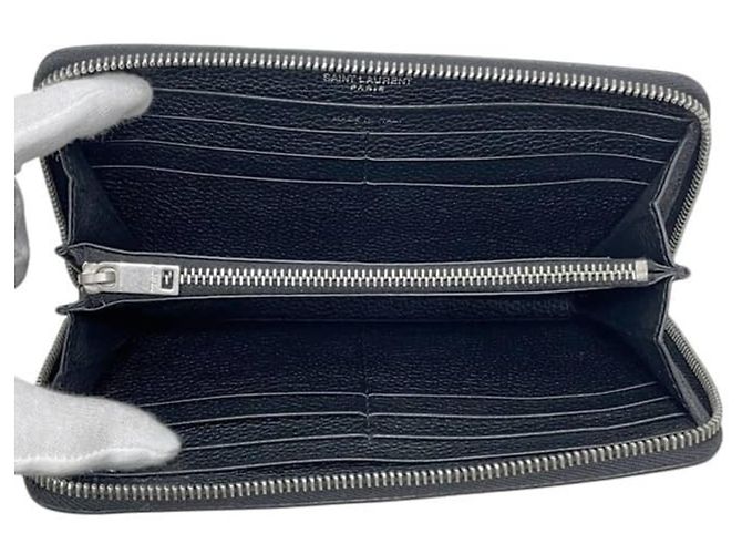 Saint Laurent Black Leather Long Wallet - view 3