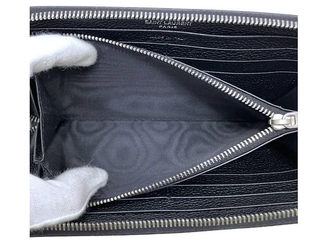 Saint Laurent Black Leather Long Wallet - view 4