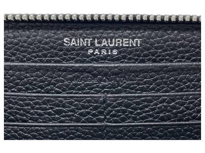Saint Laurent Black Leather Long Wallet - view 5