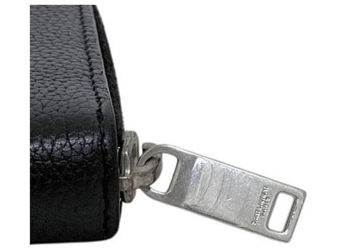 Saint Laurent Black Leather Long Wallet - view 9